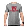 UNIVERSITY ATHLETIC T-SHIRT on valmistettu 52% kammitusta puuvillasta ja 48% polyesteristä, mukava, kestävä ja valmistettu Yhdysvalloissa.