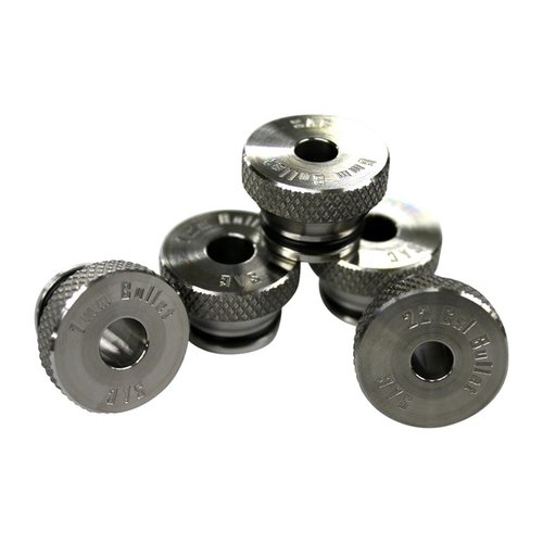 MODULAR HEADSPACE COMPARATOR BULLET INSERTS tarjoavat tarkat mittaukset 30 kaliberin patruunoille 3.0 asteen lead angle -kulmalla, valmistettu 17-4 ruostumattomasta teräksestä.