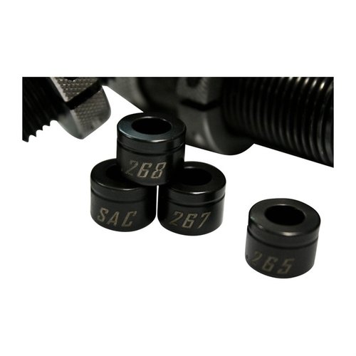 Short Action Customs'in Neck/Shoulder Sizing Bushings tarjoavat tarkkuutta ja vähentävät neck runoutia, parantaen ladatun patruunan keskeisyyttä.