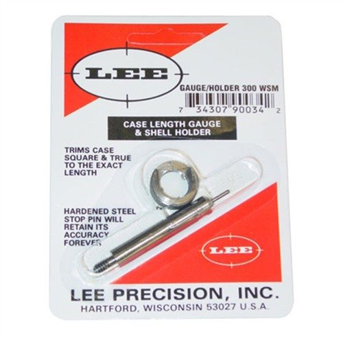 Lee Case Length Gauge on tarkka ja helppo työkalu, joka auttaa trimmaamaan patruunoita oikeaan pituuteen ja suoristamaan suun. Käytä Case Conditioning Kitin kanssa.