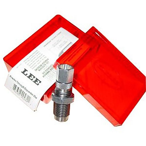 Lee Powder Thru Expanding Die lataa patruunan samalla kun se laajentaa suun. Yhteensopiva powder funnel adapterin, Auto Diskin ja Pro Auto Disk Powder Measure kanssa.