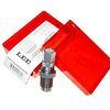 Lee Powder Thru Expanding Die lataa patruunan samalla kun se laajentaa suun. Käytettävissä powder funnel adapterin, Auto Diskin tai Pro Auto Disk Powder Measure kanssa.