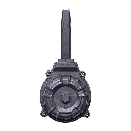 50 laukauksen rumpuarkki Glock® 17 & 19 9mm -pistooleille, kestävä DuPont® Zytel™ -polymerirakenteella ja laadukkaalla jousella. Valmistettu USA:ssa.