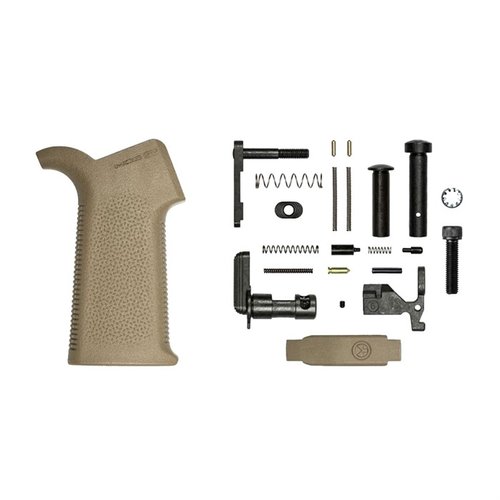 Aero Precisionin AR-15 MOE SL Lower Parts Kit sisältää kaikki tarvittavat osat Aero Precision AR15 Gen 2 Lower Receiverin kokoamiseen, Magpul MOE Gripin kanssa.