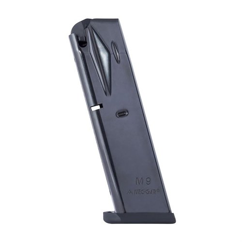 Luotettavat MEC-GAR Beretta 92FS/M9 10-rd -patruunat tarjoavat korkean kapasiteetin, anti-friktio-pinnoitteen ja täydellisen toimivuuden.