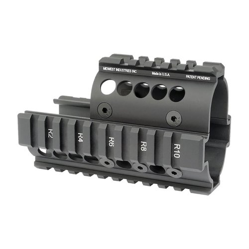 Midwest Industries Mini Draco Handguard on helppo asentaa ilman aseasentajaa, kevyt 9.5 oz, kestävä 6061 alumiini ja T-merkitty mil-spec 1913 rail.