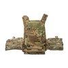 SMC Plate Carrier on kevyt ja taistelukäyttöön suunniteltu, jossa on säädettävät hihnat, MOLLE/PALS-webbing, hengittävä mesh ja nopeasti vapautettavat ROC-soljet.