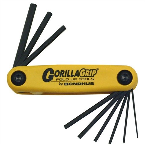 Bondhus Gorilla Grip® Fold-Up Wrench Setit tarjoavat kestävät, ergonomiset ja kompaktit työkalut, jotka sopivat täydellisesti asehuoltoon ja varusteluun.