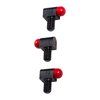 BRADLEY GUNSIGHT STD BEAD, 1/8" 3-56 TPI, 5/32" SHANK, RED, 3-PAK