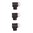 BRADLEY GUNSIGHT STD BEAD, 1/8" 6-48 TPI, 5/64" SHANK, WHITE, 3-PAK