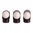 BRADLEY GUNSIGHT STD BEAD, 1/8" 6-48 TPI, 5/64" SHANK, WHITE, 3-PAK