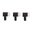 BRADLEY GUNSIGHT STD BEAD, 5/32" 3-56 TPI, 5/32" SHANK, WHITE, 3-PAK