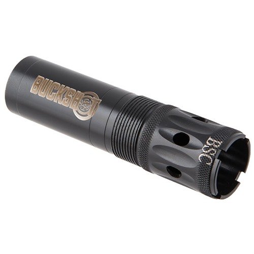 Beretta/Benelli ported buckshot choke tube tarjoaa tiukat kuviot 00 & 000 buckshotilla, vähentää rekyyliä ja nostetta, ja on yhteensopiva lyijy-, teräs- ja Hevi-Shot-luodeille.