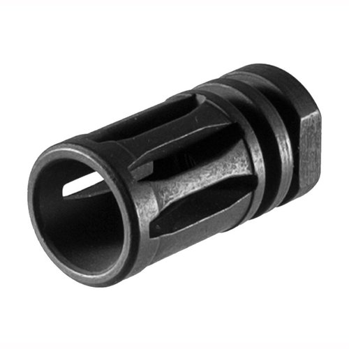 .22 kaliberin A2 COMPENSATOR, 1/2-28 kierre, valmistettu kestävästä teräksestä. Parantaa tarkkuutta ja vähentää rekyyliä AR-15:ssä.