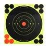 SHOOT-N-C® TARGET, 6" BULLSEYE, 12 PACK - Helppokäyttöiset, itsekiinnittyvät taulut, jotka korostavat osumat kirkkaalla värihaloilla ilman kiikareita.
