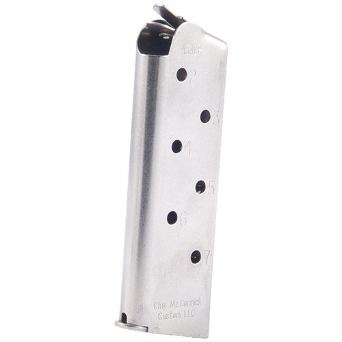 .45 ACP Shooting Star - Chip McCormickin suunnittelema, 7 laukauksen kapasiteetti, luotettava syöttö ja kestävä ruostumaton teräs, täydellinen tarkkuus.