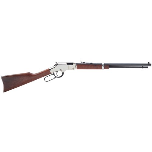 Henry Golden Boy Silver .22WMR on tyylikäs ja tarkka kivääri, joka yhdistää kauniin hopeapintaisen viimeistelyn ja erinomaisen suorituskyvyn.