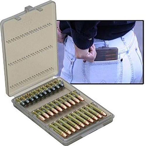 MTM Ammo-Wallet 30 Round 22 Long Rifle 17 HRM Mach 2 on kätevä ja kestävä säilytysratkaisu, joka pitää ammukset järjestyksessä ja helposti saatavilla.