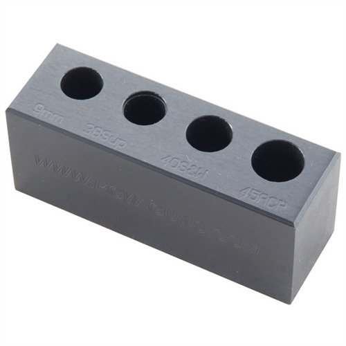 Varmista, että ammuksesi ovat tarkkoja ennen kilpailua! Tämä työkalu tarkistaa 9mm, .38 Super, .40 S&W ja .45 ACP -patruunat, estäen jumiutumiset ja virheet.