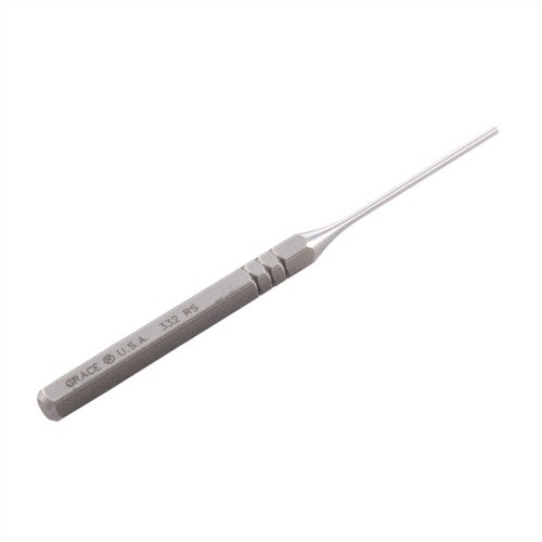 Grace USA Steel Roll Pin Punch Set tarjoaa kestäviä ja tarkkoja työkaluja, jotka helpottavat roll-pinnien turvallista poistamista ja asennusta eri aseissa.