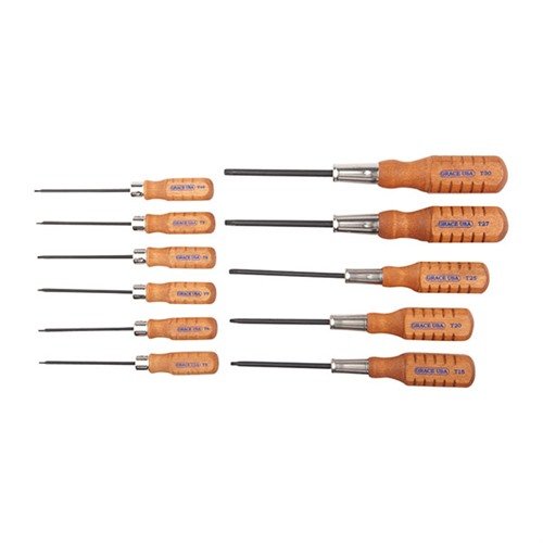 Grace USA:n 11-osainen Star Screwdriver Set on tarkasti valmistettu ja käsin koottu, suunniteltu ammattilaisille ja harrastajille, kestävä ja luotettava työkalu.