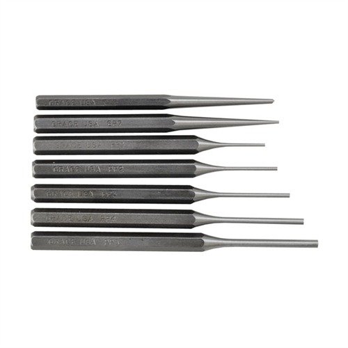GRACE USA 7-osainen teräspunssisarja on tarkkuudella valmistettu, sisältää hex stock -terästä, estää pyörimisen ja on pakattu turvalliseen vinyl-pussiin.
