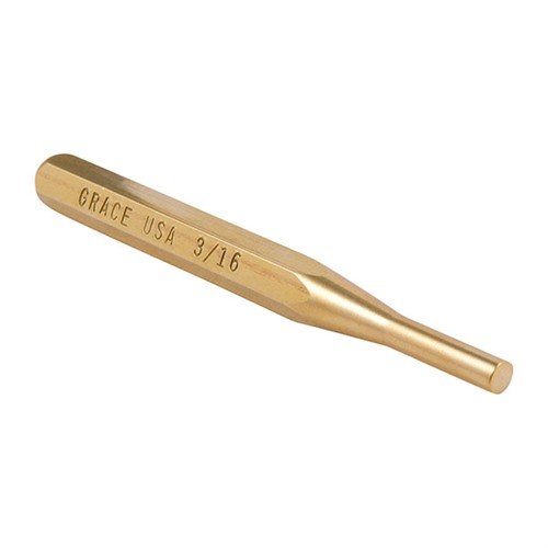 Grace USA Brass Punch Set tarjoaa kestäviä, ei-merkkaavia työkaluja tarkkuustöihin, sisältäen kahdeksan eri kokoista pulttipunttia moniin käyttökohteisiin.