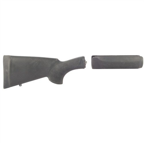 Kestävä HOGUE-overmolded shotgun stock & forend set tarjoaa erinomaisen pidon ja mukautuvan pituuden, täydellinen 12GA-haulikoille.