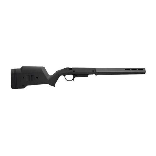 HUNTER AMERICAN -kiväärin tukki tarjoaa säädettävän pituuden, ergonomisen muotoilun ja M-LOK-yhteensopivuuden, täydellinen päivitys Ruger American -malleille.