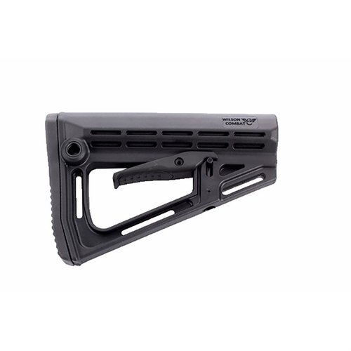 WILSON COMBAT AR-15 buttstock on erinomainen kevyt ja säädettävä vaihtoehto, jossa on kestävä A-rakenne, vaihdettava kumipohja ja QD-slingiportit.