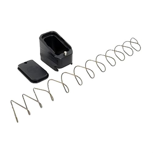 +5/4 MAG EXTENSION lisää 5 patruunaa Glock 17/19X/34/45 -kiväärin ja 4 patruunaa Glock 22/35 -kiväärin lippaaseen, helppo pääsy jouselle.