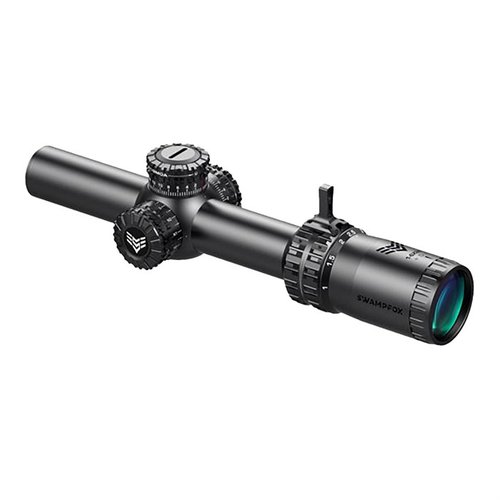 Swampfox Arrowhead 1-8X24mm SFP - huipputeknologialla varustettu, lukittavat tornit, valaistu etuosa, laaja näkökenttä ja erinomainen tarkkuus.
