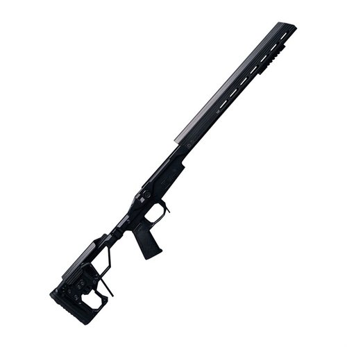 Christensen Armsin Modern Precision SA Chassis on ultra-kevyt, säädettävä alusta, joka sisältää FFT-hiilikuituhandguardin ja säädettävän vetopituuden.