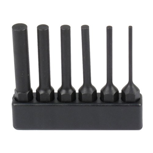 FIX IT STICKS teräspinopunssisarja sisältää kuusi eri kokoa (1/16”, 3/32”, 1/8”, 5/32”, 3/16”, 1/4”), yhteensopivia standardin 1/4” Driverin kanssa.