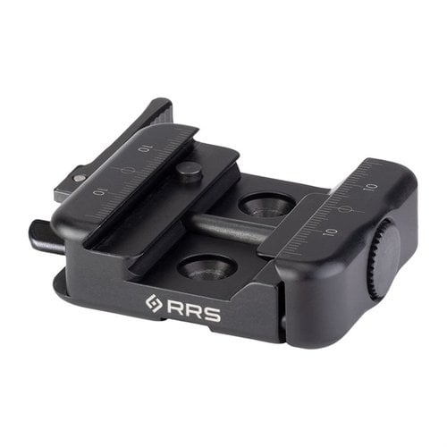 SC-ARC BIPOD CLAMP tarjoaa nopean R-Lock vapautuksen Picatinny- ja ARCA/RRS Dovetail -raiteilta, sekä useita turvallisia 'hard-stop' asentoja.