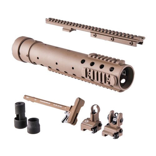 MK 12 MOD H GEN III DIY -rakennussarja sisältää kaikki tarvittavat osat, kuten PRI Gen III -etutukki, Recce rail, flip up -kiikarit ja Gas Buster -latauskahva.