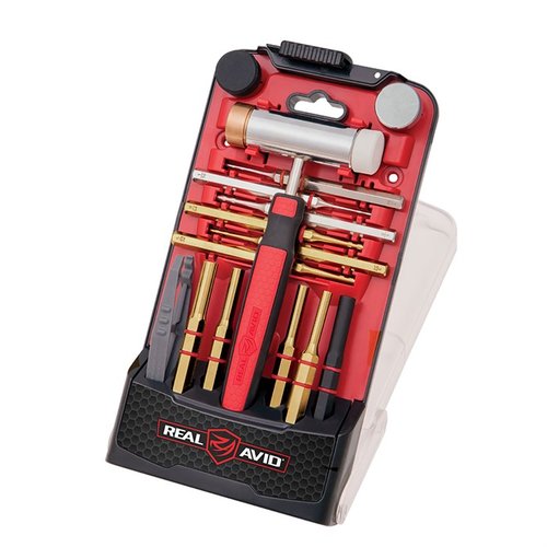 ACCU-PUNCH-hammersetissä on ergonominen vasara ja vaihdettavat päät, jotka mahdollistavat tarkat pinni-asennukset ilman vaurioita. Mukana myös pin alignment tool.