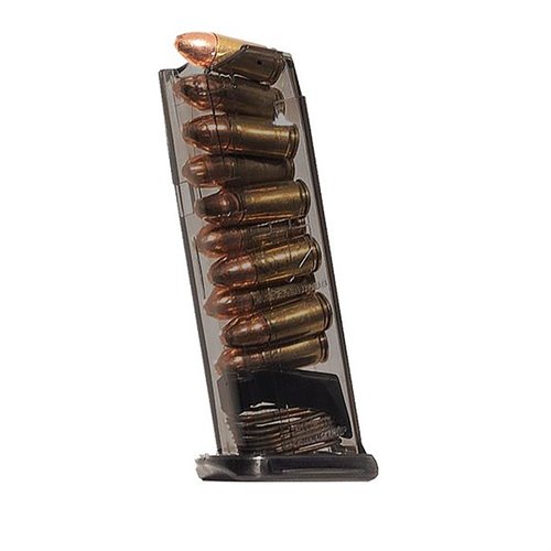 GLOCK® 43X/48 - 10-laukkukapasiteetti, kestävä ja kemikaaleille vastustuskykyinen, läpinäkyvä runko, helppo purkaa ja ergonominen muotoilu.