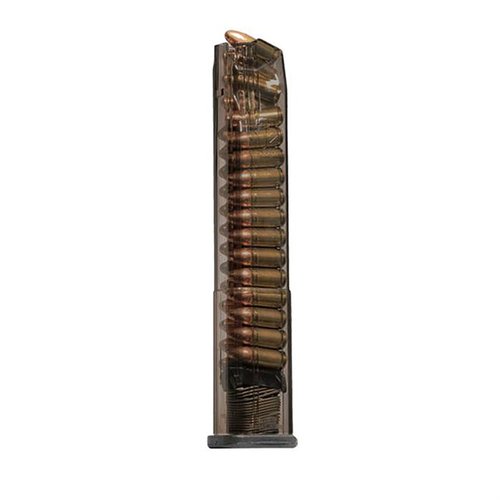 HECKLER & KOCH VP9 - 30-rd 9mm lipastossa on erinomaiset ominaisuudet, kuten kestävä rakenne, helppo purku ja läpinäkyvä runko ammuntamäärän tarkistamiseen.