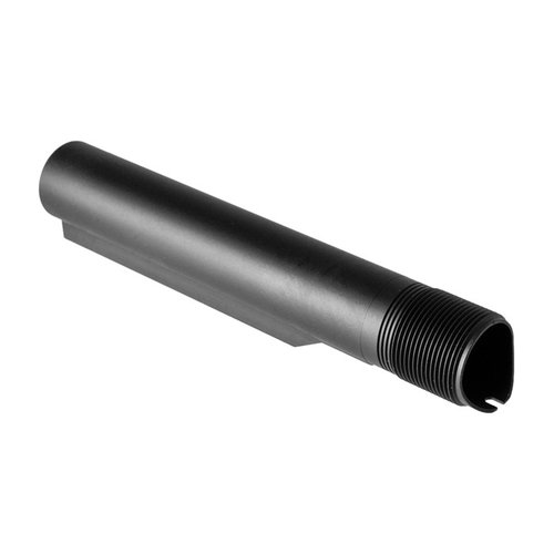 POF:n Mil-Spec 7075-T6 alumiininen Anti Tilt Buffer Tube estää carrier-tiltin ja kulumisen, sekä sisältää lukitusnapin ja ylimääräiset viemärireiät.