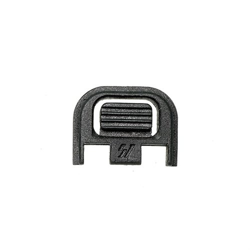 Strike Industries Polyflex Slide Plate GLOCK™: edullinen ja kätevä, työkaluja ei tarvita, yhteensopiva GEN1-5 G17/G19, yksi osa, kustannustehokas.