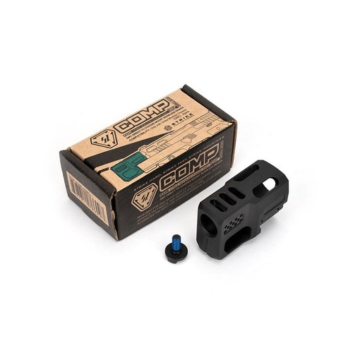 Strike Modular Chassis (SMC) Comp - Suora asennus SIG SAUER P320 3.9” slide/barrel, vähentää rekyyliä, ei vaadi kierteellistä piippua, helppo asentaa.