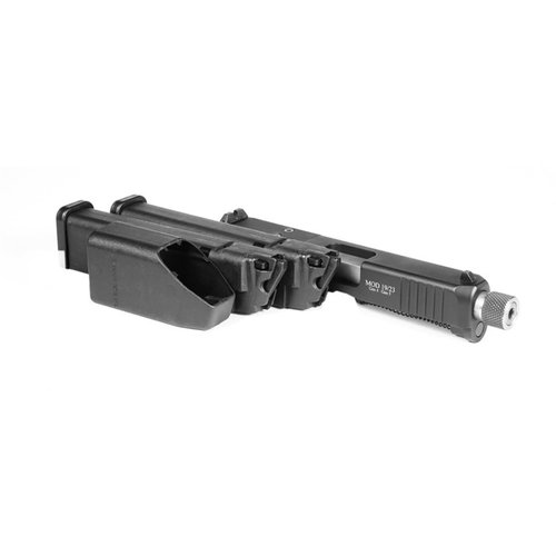 Muuta 9mm/.40 S&W Glock 22lr:ksi, säästä rahaa ampumaradalla. Mukana kaksi 15 laukauksen patruunavälinettä ja 4,5" kierretty piippu.