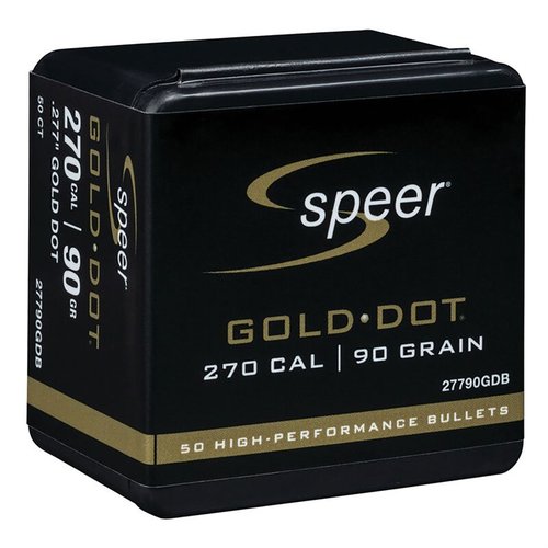 Tutustu SPEER 270 Caliber Gold Dot 90GR Soft Point -kiväärin luoteihin. Laadukkaat luodit erinomaisella suorituskyvyllä! 🎯