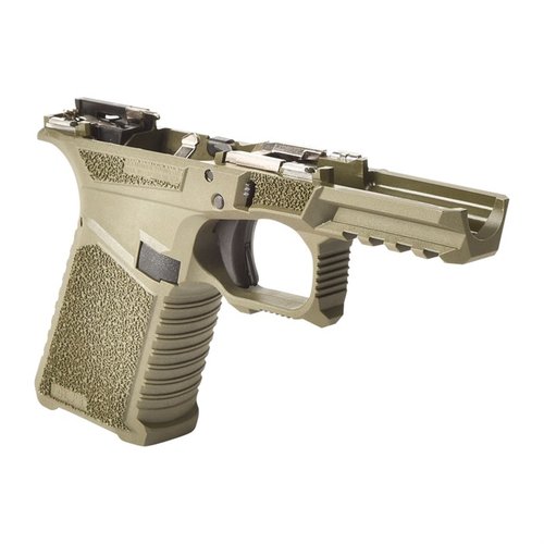 SCT 19 -rakenteessa on aggressiivinen ote, flare-magasinetti, Picatinny-raita ja yhteensopivuus Glock® Gen 1-3 osien kanssa, täydellinen perusta rakentamiseen.