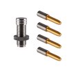 SINCLAIR TiN Coated Turning Mandrel Kit tarjoaa tarkat ja kestävämmät mandreilit, jotka parantavat neck tensionia ja säilyttävät keskeisyyden.