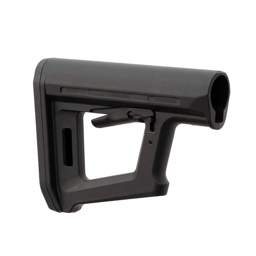 MOE PR Carbine Stock yhdistää kevyen muotoilun ja tukevan käsituen, mahdollistaen tarkat laukaukset ja yhteensopivuuden CTR Cheek Risersin kanssa.