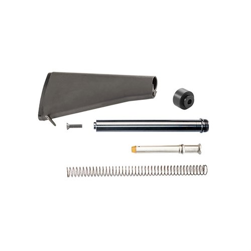 AR-15 A2 MIL-SPEC BUTTSTOCK tarjoaa kestävän rakenteen, jossa on trap door buttplate -kokoonpano ja takasivun kiinnitys, täydellinen tarkkuusammuntaan.