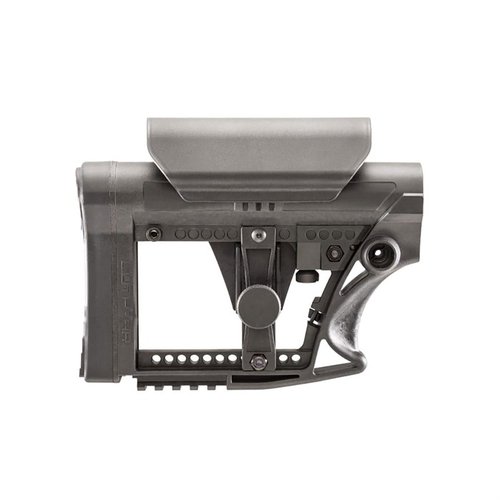 Luth-AR MBA-4 Carbine Buttstock on säädettävä, kevyt ja kestävä, ja siinä on Cheek Rise, monia kiinnityspisteitä ja anti-rattle set screw.