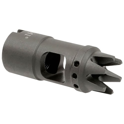 AK12 Muzzle Brake - 1/2X28 vähentää piipun nousemista, valmistettu työteräksestä, sisältää uuden crush washerin ja on 100% Yhdysvalloissa valmistettu.